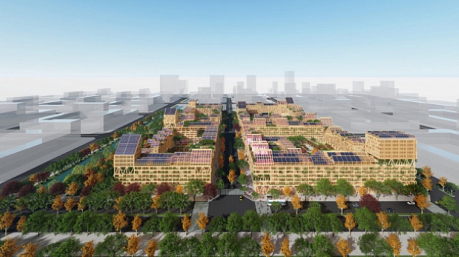 В Китае построят город с солнечными панелями и теплицами на крышах