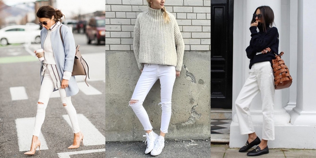 С чем носить белые джинсы в 2023 году: модные идеи