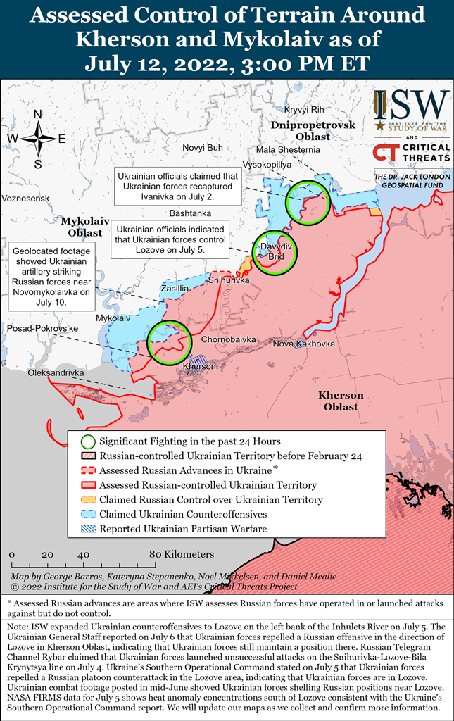 ISW назвав напрямки, на яких російські окупанти провалили наступи і штурми