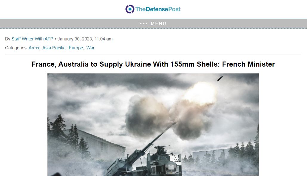 Франція та Австралія спільно постачатимуть до України 155-мм снаряди