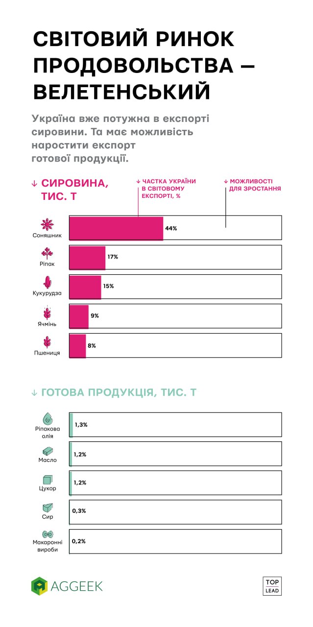 Інвестиції в перероблення врятують український агробізнес.