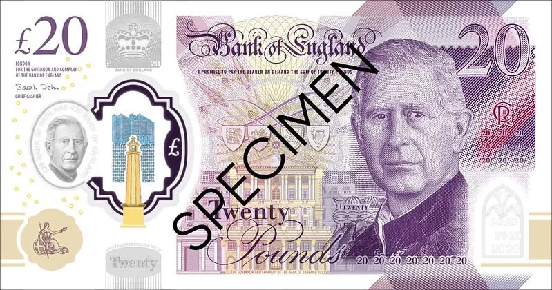 Банк Англії представив дизайн банкнот із зображенням короля Великої Британії Чарльза III.